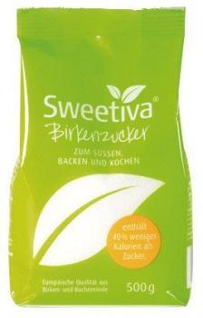 Sweetiva Birkenzucker - 500g | Zahnfreundlich, Von Natur aus Zuckerfrei, Frei von Gentechnik, 100% Vegan, Geeignet für Diabetiker