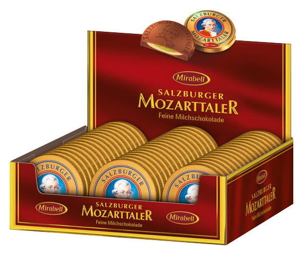 Mirabell Salzburger Mozarttaler, 48 Stück, Display-Karton