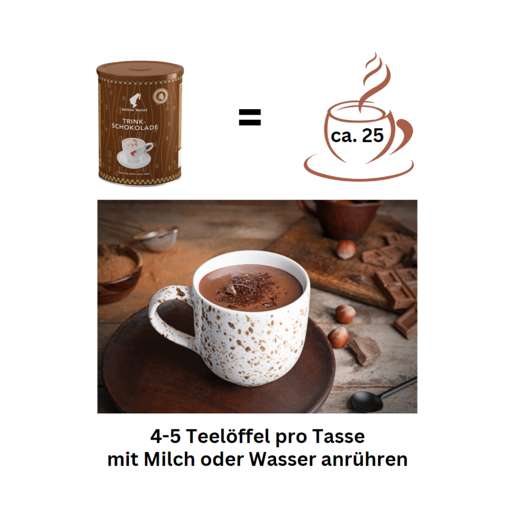 Julius Meinl Instant Trinkschokolade Zubereitung