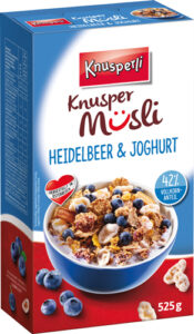 Knusperli Knusper Müsli Heidelbeer & Joghurt, 525 Gramm Packung
