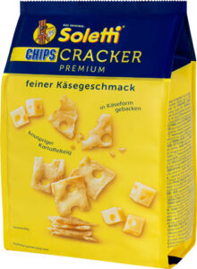 Soletti Cracker CHIPS Premium, mit Kaesegeschmack, 100 Gramm