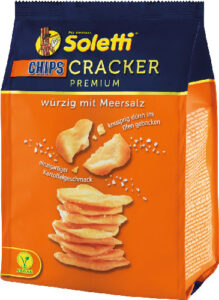 Soletti Cracker CHIPS Premium, mit Meersalz, 100 Gramm