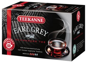 Teekanne Earl Grey, Schwarzer Tee, Teebeutel im Kuvert