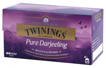 Twinings Pure Darjeeling, Schwarztee, 25 Teebeutel im Kuvert
