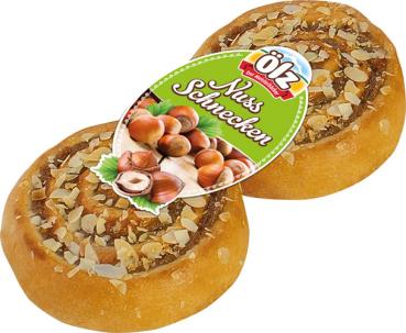 Ölz Nuss-Schnecken, 2 Stück, 200 Gramm