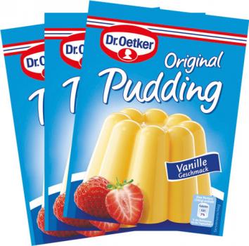 Dr. Oetker Original Pudding Vanille, 3 Stück Packung