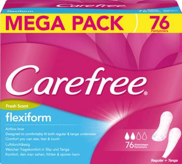 Carefree Flexiform Frischeduft, Slipeinlagen, 76 Stück