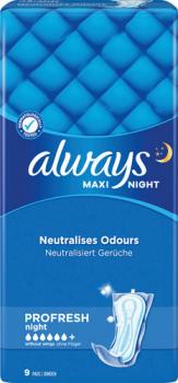 Always Binden Maxi Night PROFRESH, neutralisiert Gerüche
