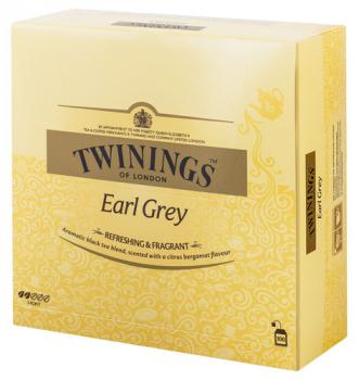 Twinings Earl Grey, Schwarztee, 100 Teebeutel im Kuvert