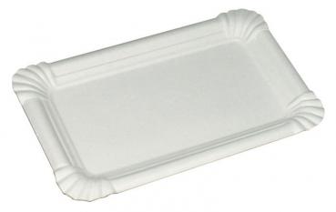Pappteller/Würsteltasse groß, 16 x 23 cm, weiß