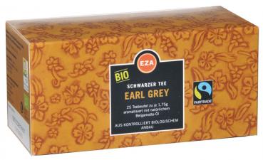 EZA Fairtrade Bio Earl Grey, Schwarztee, Teebeutel im Kuvert