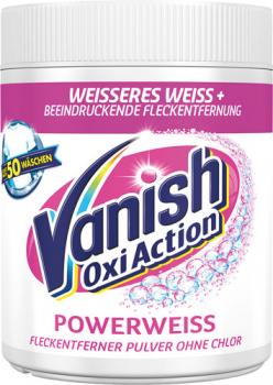 Vanish OxiAction Powerweiss Wäsche-Booster ohne Chlor, Fleckentferner-Pulver