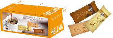Hellma Feines Gebäck 3er-Mix (Vanille, Schokolade, Karamell), 200 Stück, einzeln verpackt