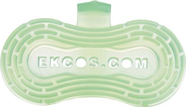 Ekcos EkcoClip Green Apple 30 Tage, L 215 x B 115 mm, Duftclip für Pissoirs und WC-Schüsseln, 10 Stück