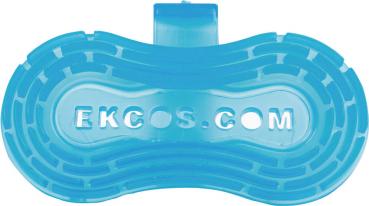 Ekcos EkcoClip Blue Fresh 30 Tage,  L 215 x B 115 mm, Duftclip für Pissoirs und WC-Schüsseln, 10 Stück