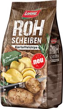 Lorenz Rohscheiben mit Rosmarin, Kartoffelchips, 120 Gramm