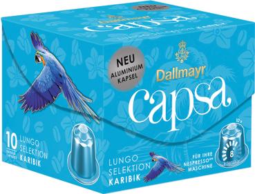 Dallmayr Capsa Lungo Selektion 8, Nespresso-kompatibel, 10 Kaffeekapseln