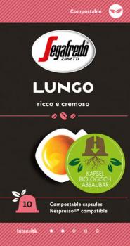 Segafredo Zanetti Lungo 2, Nespresso-kompatibel, kompostierbar, 10 Kaffeekapseln