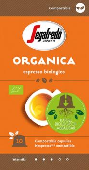 Segafredo Zanetti Organica 3, Bio-Espresso, Nespresso-kompatibel, kompostierbar, 10 Kaffeekapseln