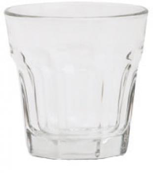 Flat-White-Glas, glasklar, robust