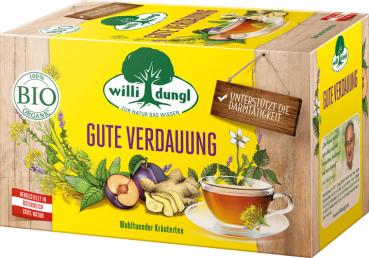 Willi Dungl Bio Tee Gute Verdauung, wohltuender Kräutertee,20 Teebeutel im Kuvert