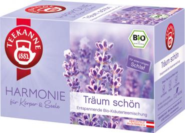 Teekanne Harmonie Bio Träum schön, entspannende Kräuterteemischung, Teebeutel im Kuvert