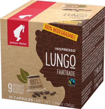 Julius Meinl Inspresso Fairtrade Lungo 9, Nespresso-kompatibel, kompostierbar, 10 Kaffeekapseln