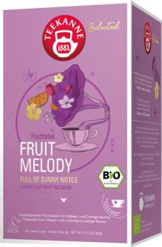 Teekanne Selected Bio Fruit Melody Luxury Cup, Früchtetee, Pyramidenbeutel im Kuvert, 2. Entnahmefach/displaytauglich