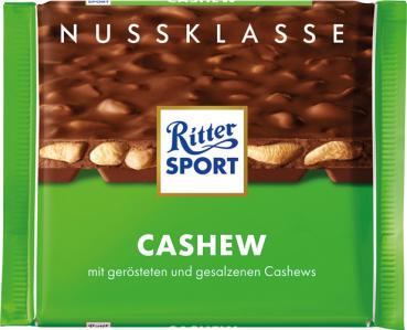 Ritter Sport Nuss-Klasse Cashew, geröstet & gesalzen, 100g