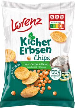 Lorenz Kichererbsen-Chips Sour Cream & Onion, 85 Gramm