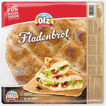 Ölz Fladenbrot aus dem Steinofen, zum Fertigbacken, 500 Gramm