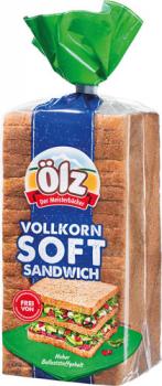Ölz Vollkorn Soft Sandwich, 20 Scheiben, 750 Gramm