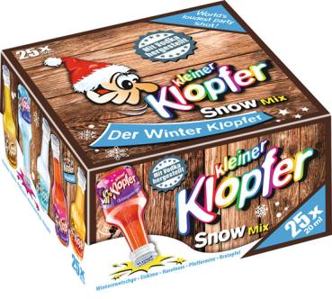 Kleiner Klopfer Snow Mix, 5 Sorten mit 17 - 18 % Vol.Alk., 25 x 20 ml, 500 ml