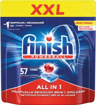 finish All-in-1 XXL Powerball-Tabs Kraftvolle Reinigung, inkl. Salz- und Klarspülfunktion