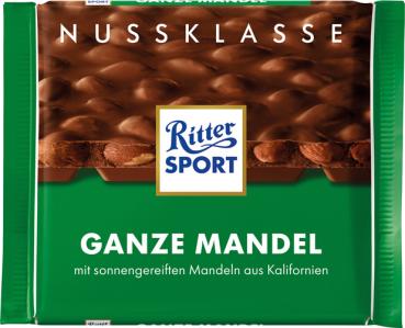 Ritter Sport Nuss-Klasse Ganze Mandel, 100 Gramm