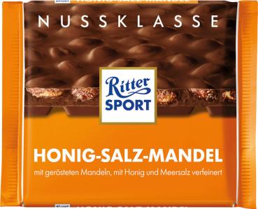 Ritter Sport Nuss-Klasse Honig-Salz-Mandel, 100 Gramm