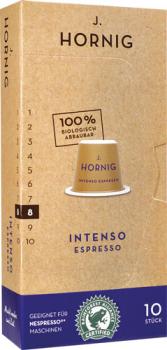 J. Hornig Intenso Espresso 8, Nespresso-kompatibel, kompostierbar, 10 Kaffeekapseln