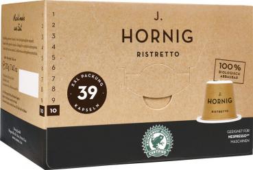 J. Hornig Ristretto 10 XXL, Nespresso-kompatibel, kompostierbar, 39 Kaffeekapseln