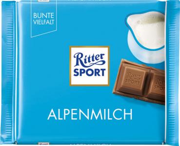 Ritter Sport Bunte Vielfalt Alpenmilch, 100 Gramm