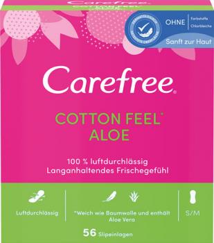 Carefree Cotton Feel Aloe, Slipeinlagen, 56 Stück