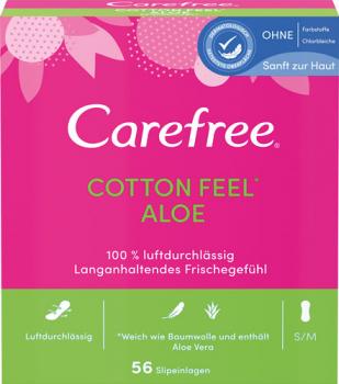 Carefree Cotton Feel Aloe, Slipeinlagen, 56 Stück