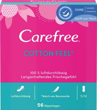 Carefree Cotton Feel, Slipeinlagen, 56 Stück