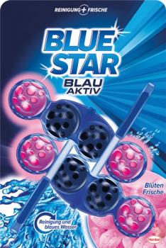 Blue Star Blau-Aktiv Blüten Frische Duopack, WC-Einhänger
