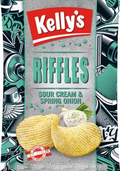 Kelly's Riffles Sour Cream & Spring Onion