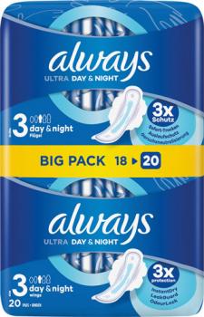 Always Binden Ultra Day & Night (Größe 3), mit Flügeln