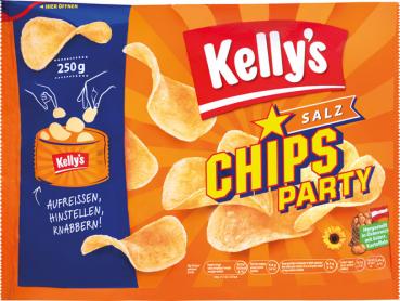 Kelly's Chips-Party Classic Salted, Standbeutel, 250 Gramm