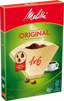 Melitta Filter 1 x 6 Original, naturbraun