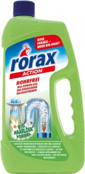 Rorax Action Rohrfrei BIO Power-Gel, Abflußreiniger, 1 Liter