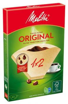 Melitta Filter 1 x 2 Original, naturbraun, 40 Stück