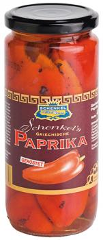 Schenkel Paprika Rot, geröstet, geschält, eingelegt, süß-pikant, aus Griechenland